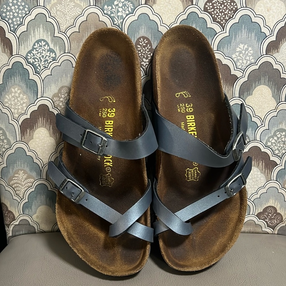 Birkenstock Mayari metallic slip on